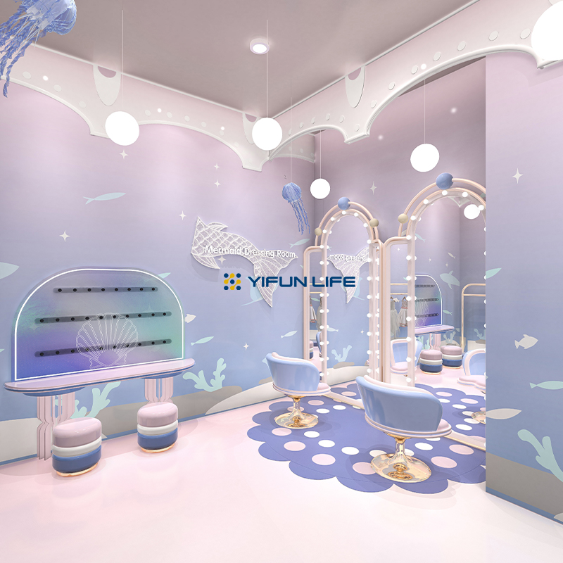 Dubai 300 Sqm Ocean Macaron Style Indoor Playground Design for Kids Club