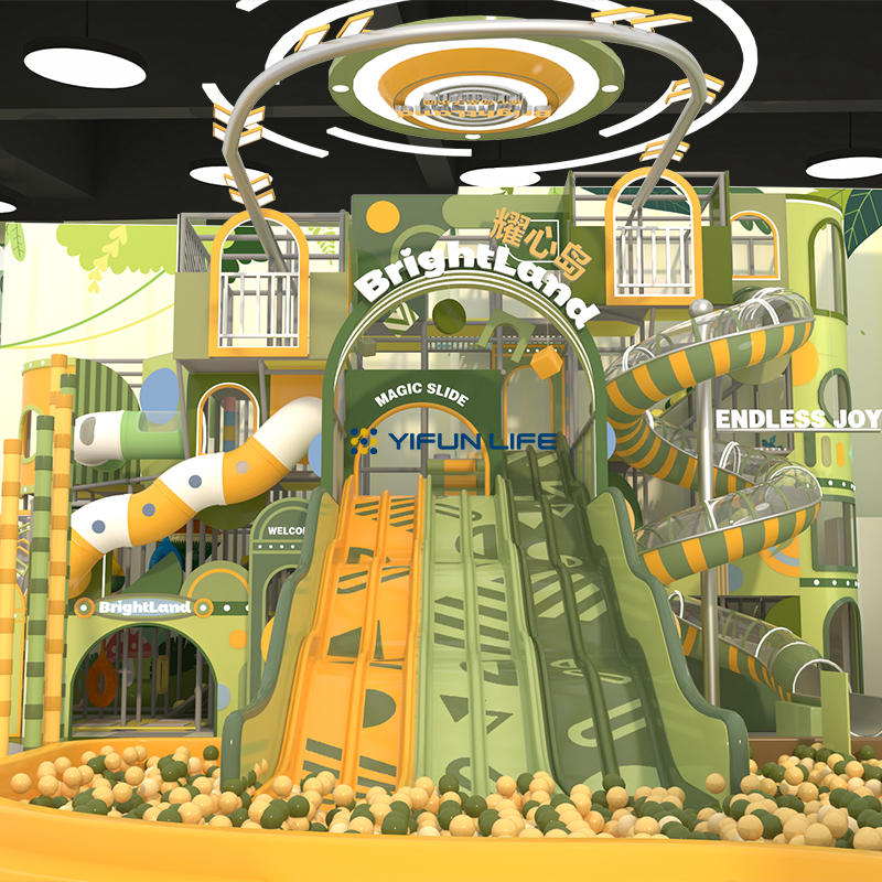 2000 Sqm Futuristic Elements style  Indoor Playground Design for Kids Club