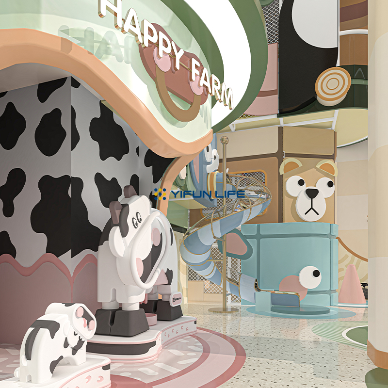 150 Sqm Cute Farm Theme Indoor Playground Real Estate Projects